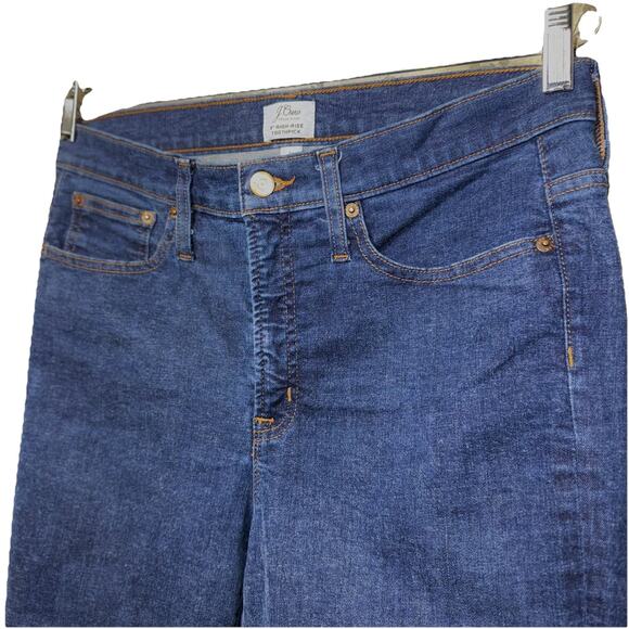 J Crew Denim Jeans Womens 31x28 Medium Wash 9" High Rise Toothpick Ankle Pencil - Picture 3 of 7